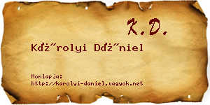 Károlyi Dániel névjegykártya